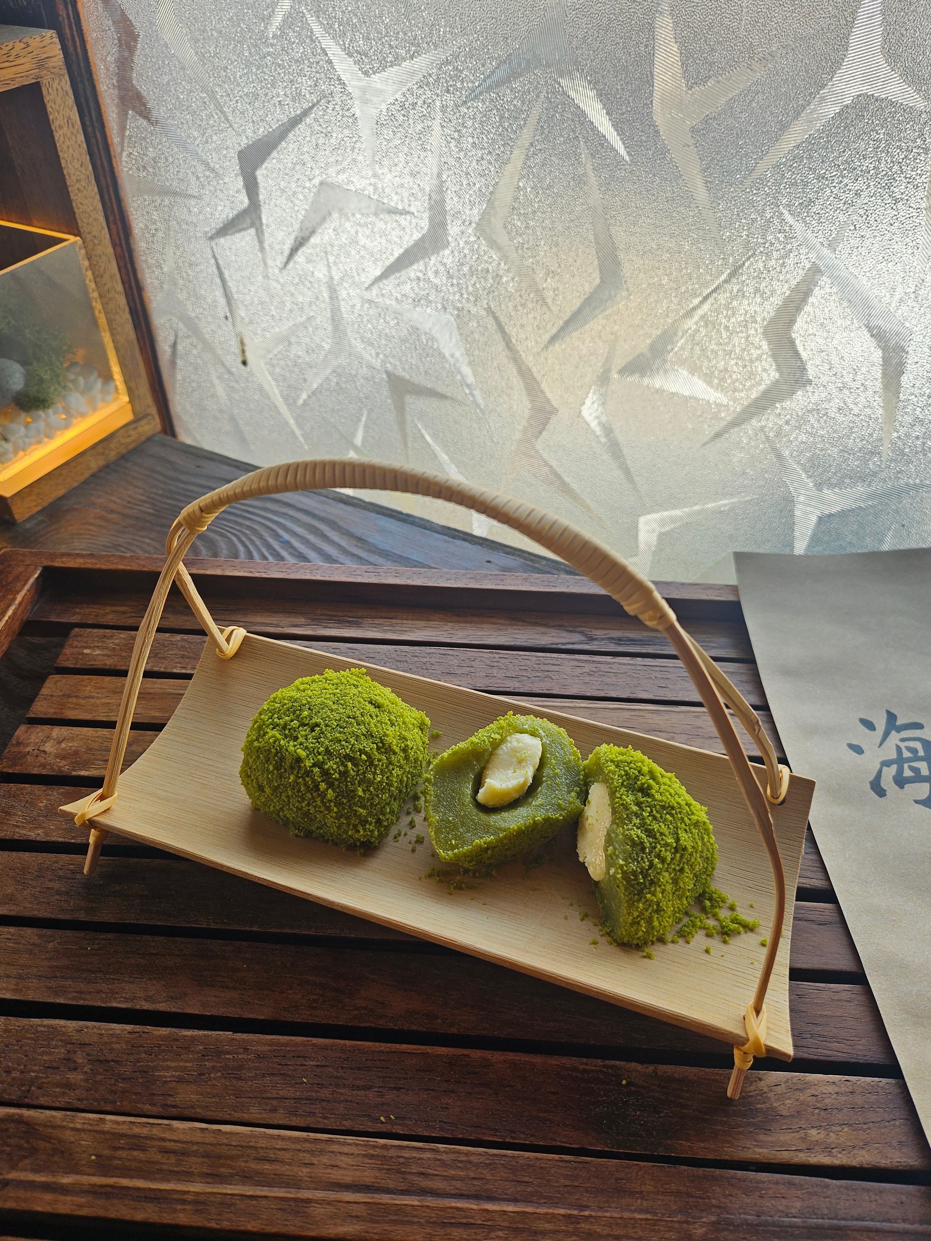 Matcha cream mochi
