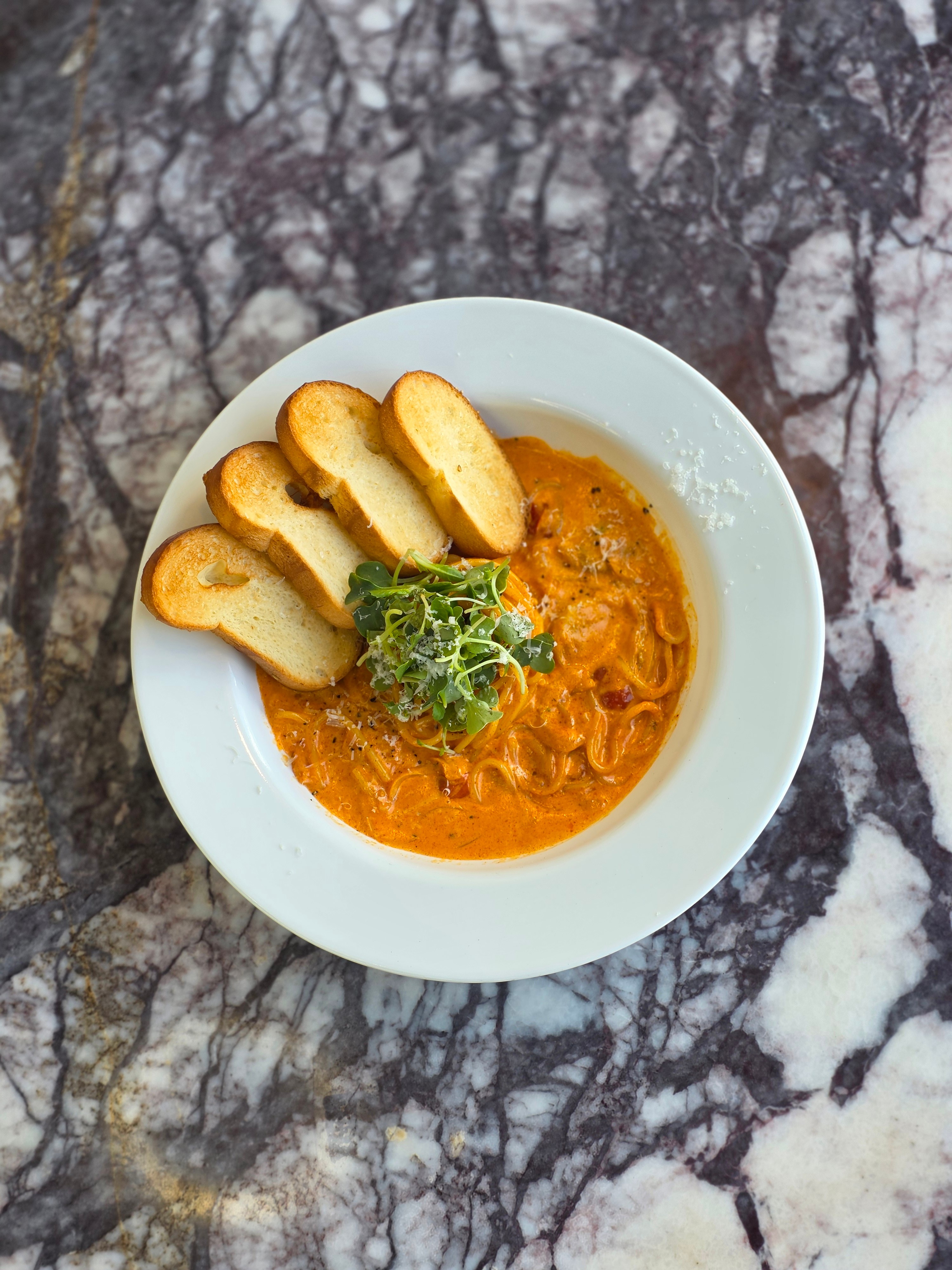 Creamy rose pasta