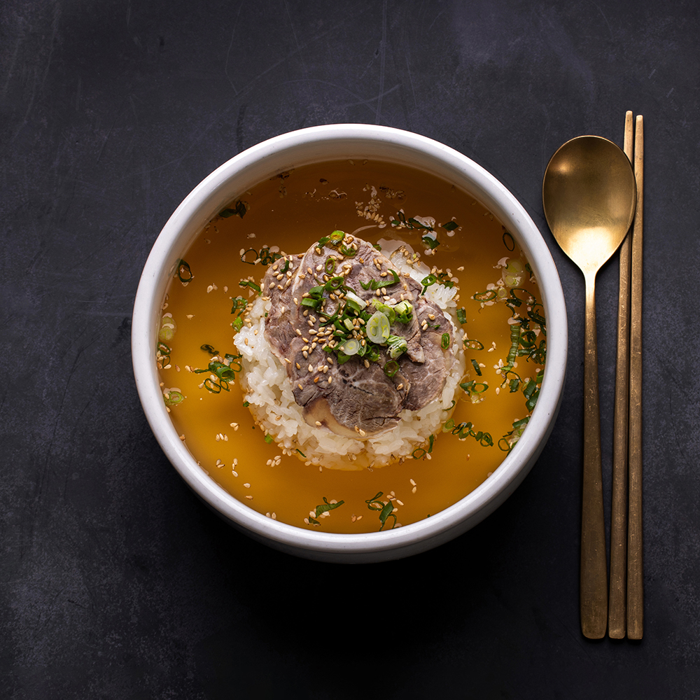 Usu onban rice soup