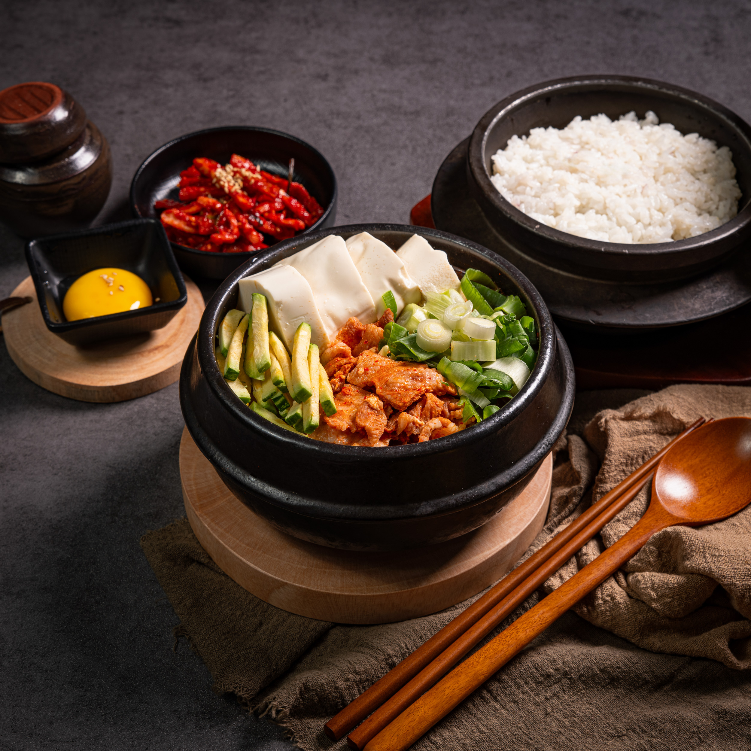 Gwangju-style zucchini soft tofu stew