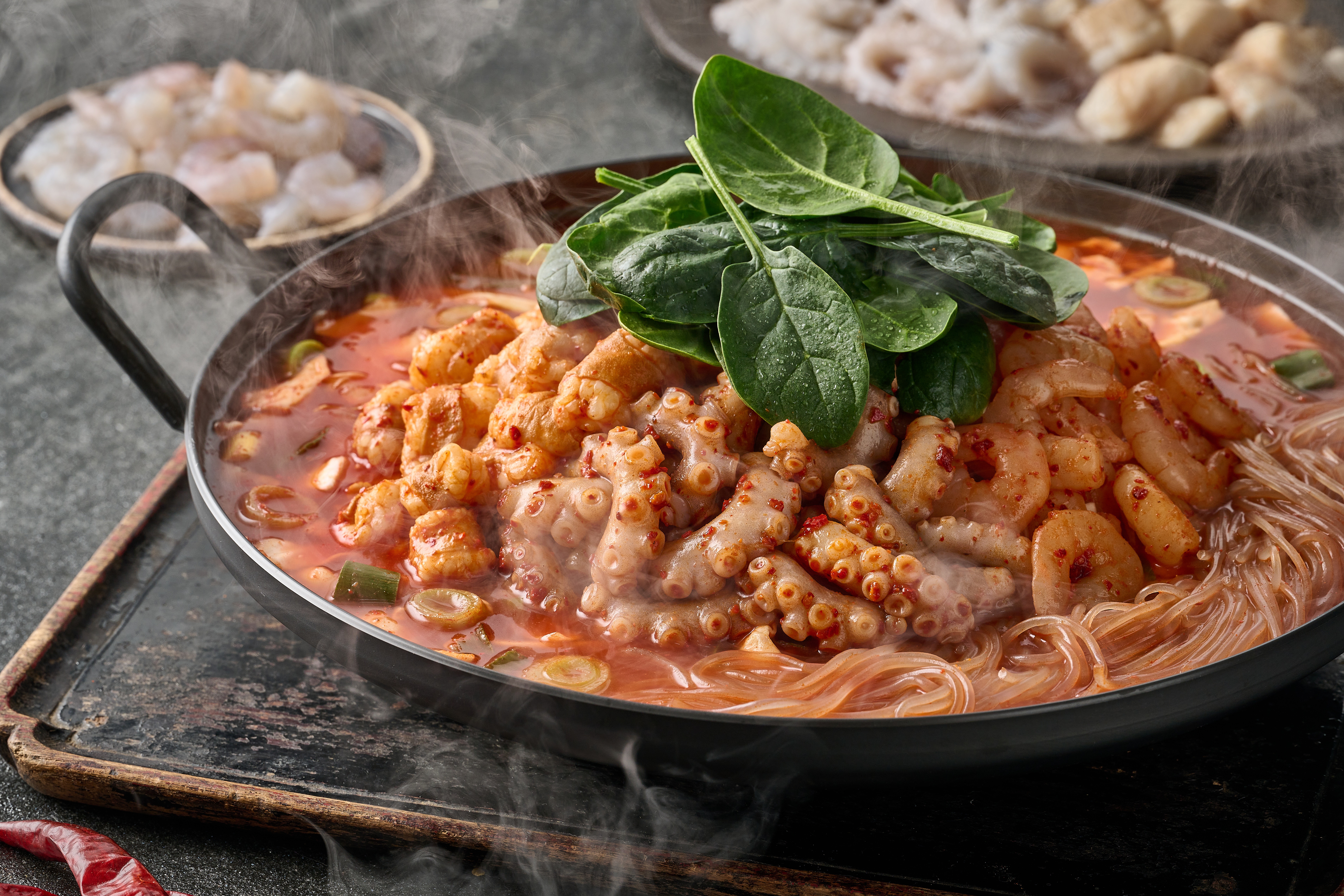 Octopus, offal and shrimp stew